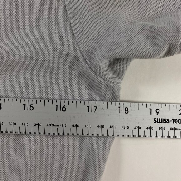 Vintage 80s Izod Lacoste Polo Shirt Womens Size 36 Gray Grey Mesh Golf - Picture 6 of 8